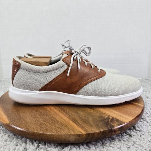Cole Haan Grand Os Gray Brown U Throat Casual Saddle Oxford Sneaker Mens 9 M - Picture 3 of 13